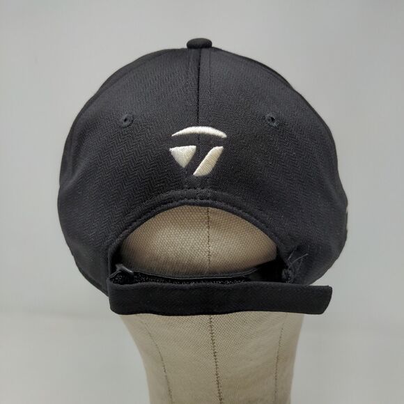 TaylorMade Men's Strapback Hat Black OSFA Embroidered Logo Spell Out - Picture 9 of 15